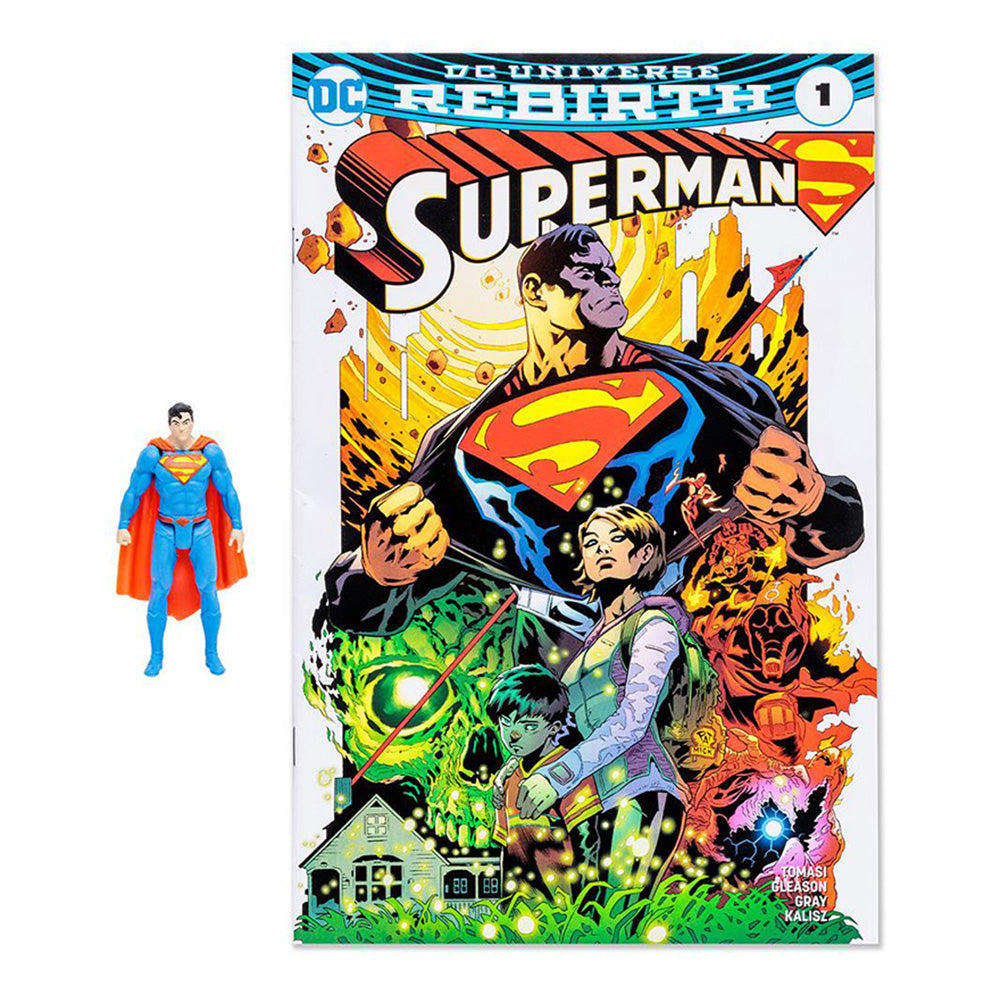 Figura Superman con Comic 1 DC Universe Rebirth