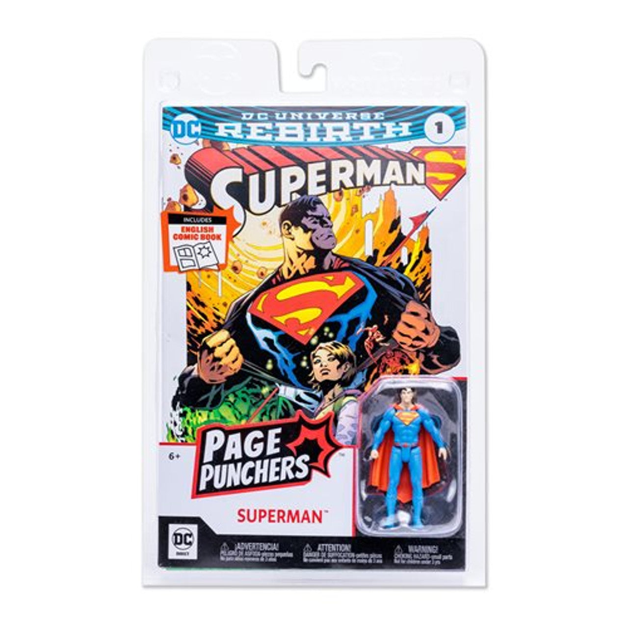 Figura Superman con Comic 1 DC Universe Rebirth