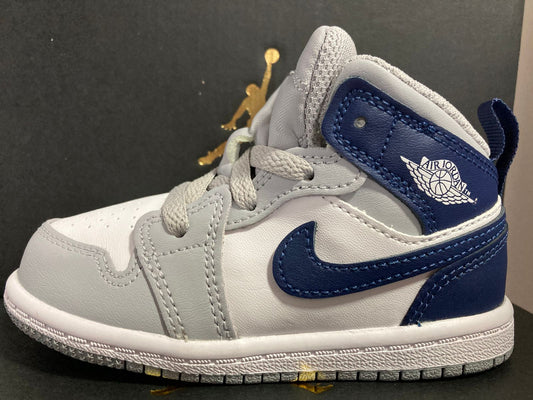 Nike Air Jordan 1 Mid TD 'Wolf Grey Midnight Navy'