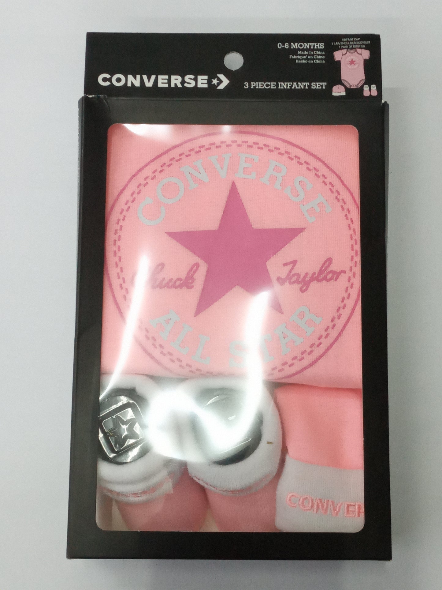 Conjunto Para Bebe Converse Classic Rosa