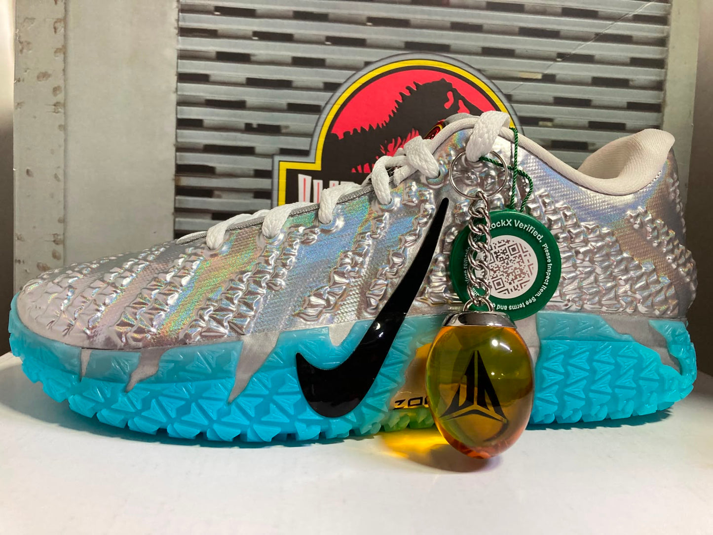 Jurassic Park x Nike Ja 3 'Metallic Silver'