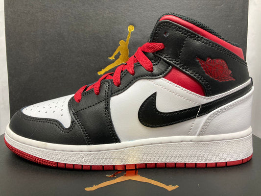 Air Jordan 1 Mid GS 'Gym Red Black Toe'