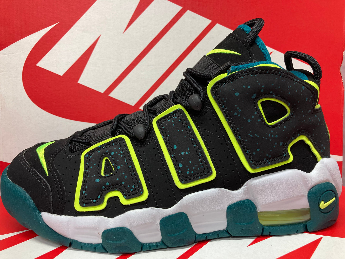 Nike Air More Uptempo GS 'Black Geode Teal'