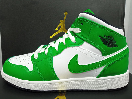 Air Jordan 1 Mid GS 'Lucky Green'