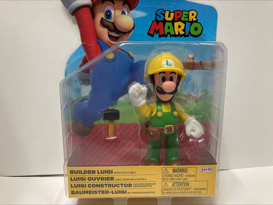 Juguete Nintendo The Super Mario Bros Movie Figura 'Builder Luigi'