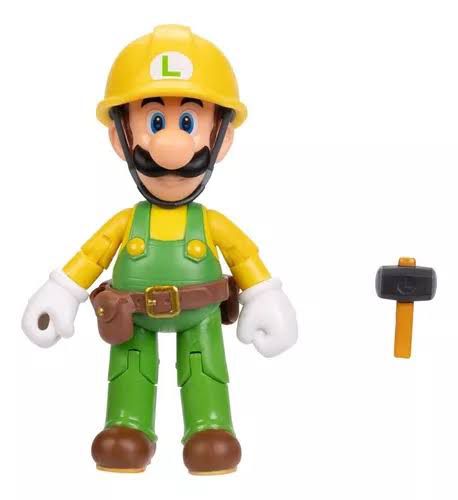 Juguete Nintendo The Super Mario Bros Movie Figura 'Builder Luigi'