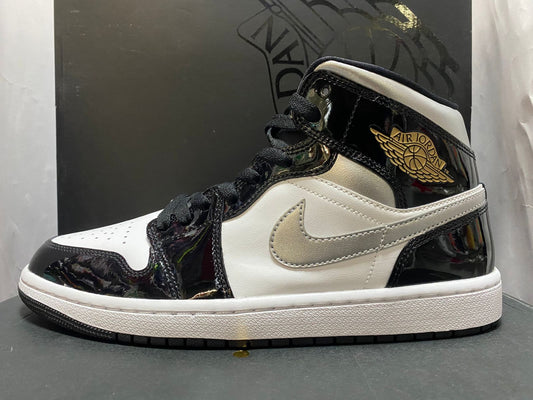 Nike Air Jordan 1 Mid SE 'Black White Metallic Silver'