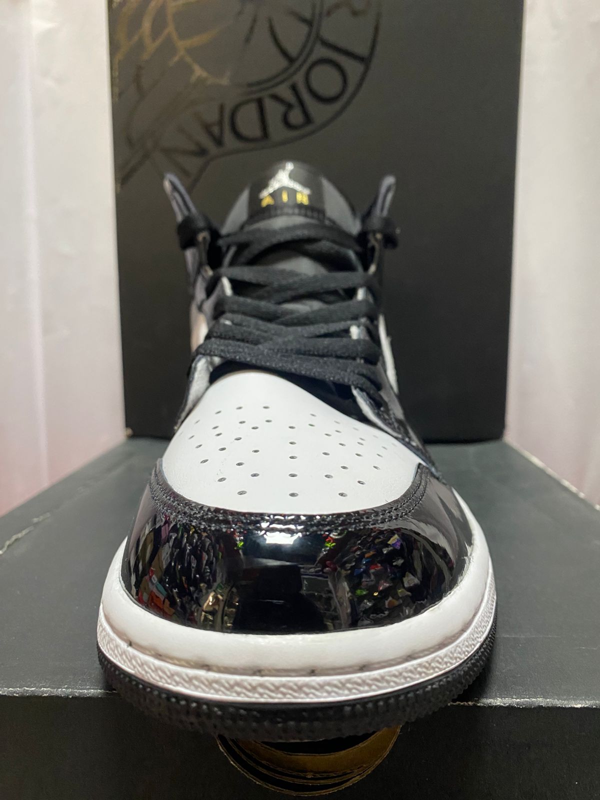 Nike Air Jordan 1 Mid SE 'Black White Metallic Silver'