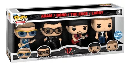 U2 Funko Pop 4pack Exclusivo,Bono , Adam,  The Edge,  Larry