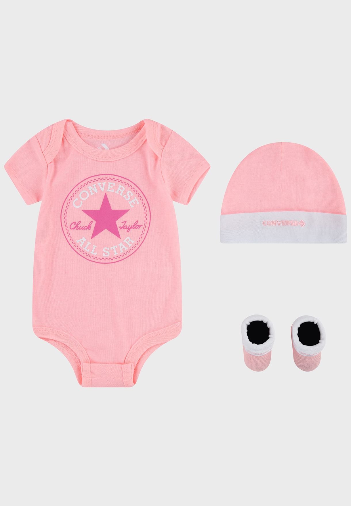 Conjunto Para Bebe Converse Classic Rosa