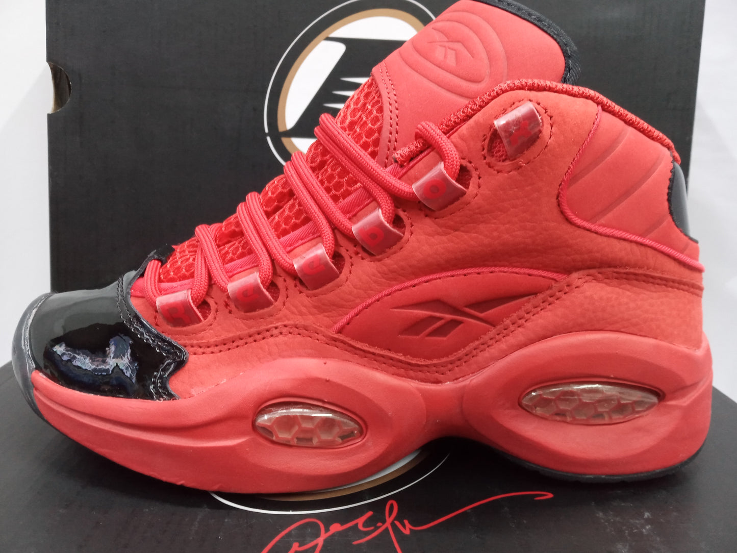 Reebok question mid hombre rojas online