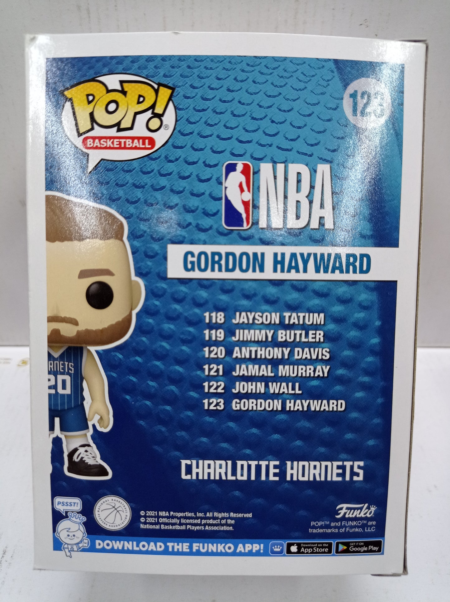 Funko Pop Gordon Hayward Charlotte Hornets #123