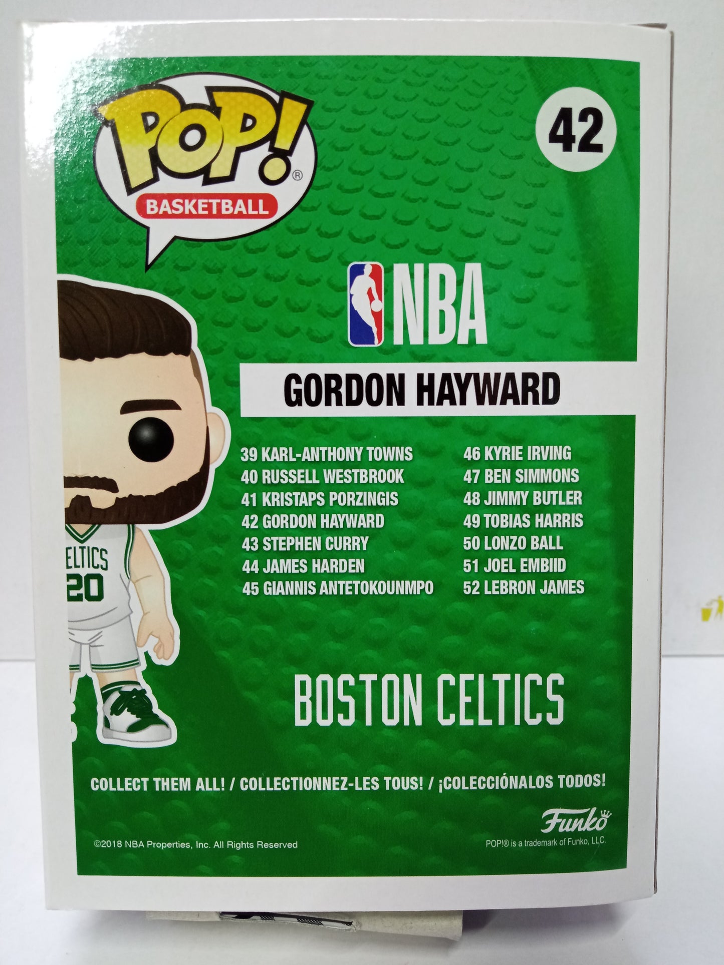 Funko Pop Gordon Hayward Boston Celtics #42